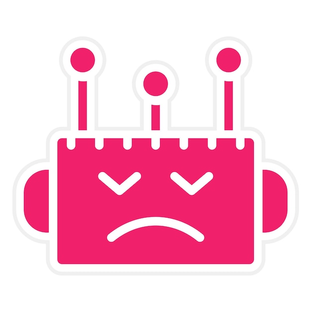Diseño vectorial del estilo del icono del chatbot
