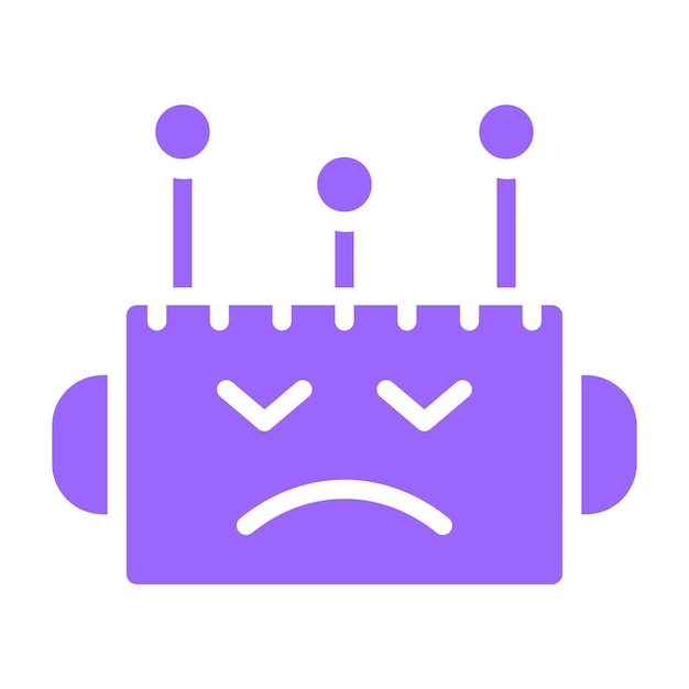 Diseño vectorial del estilo del icono del chatbot