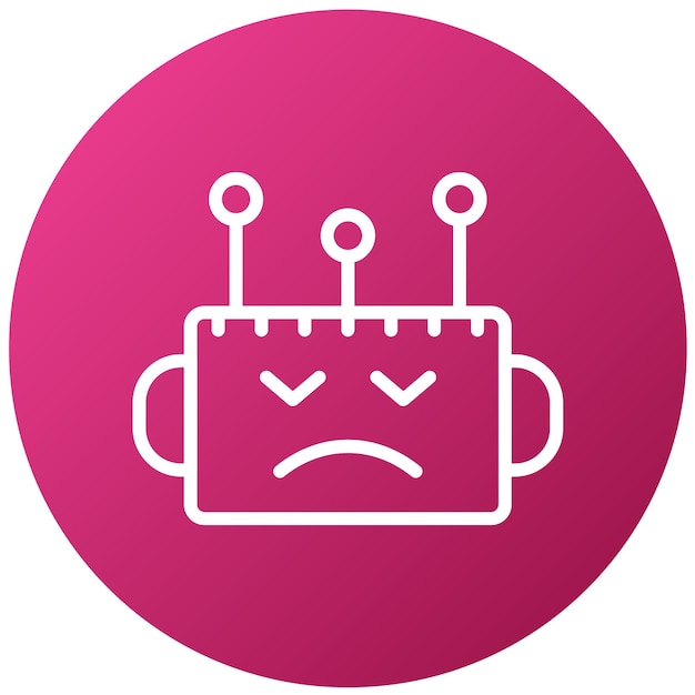 Diseño vectorial del estilo del icono del chatbot