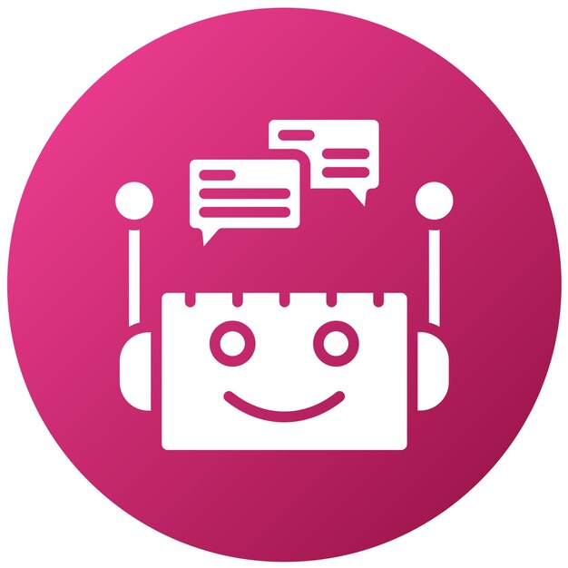 Vector diseño vectorial del estilo del icono del chatbot