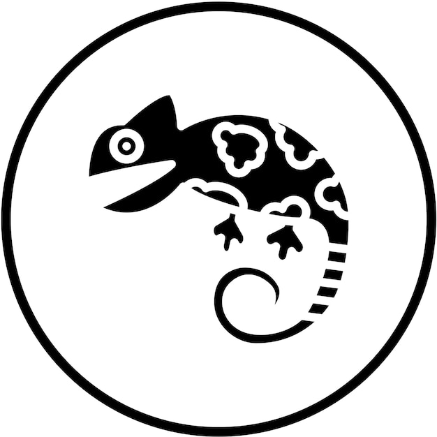 Diseño vectorial Estilo del icono de Chemeleon