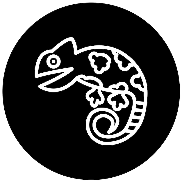 Diseño vectorial Estilo del icono de Chemeleon