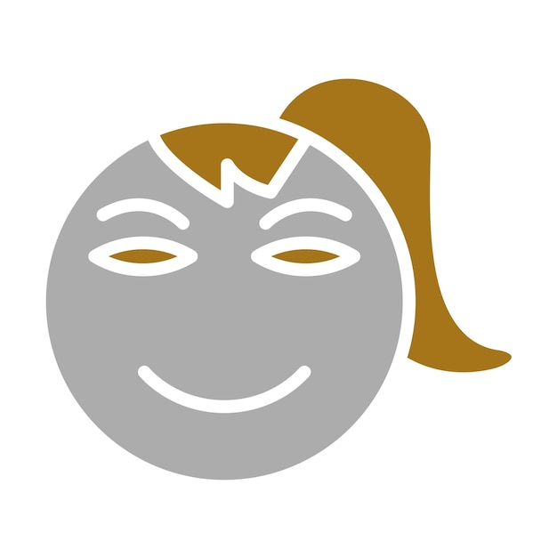 Diseño vectorial de estilo de icono de chica