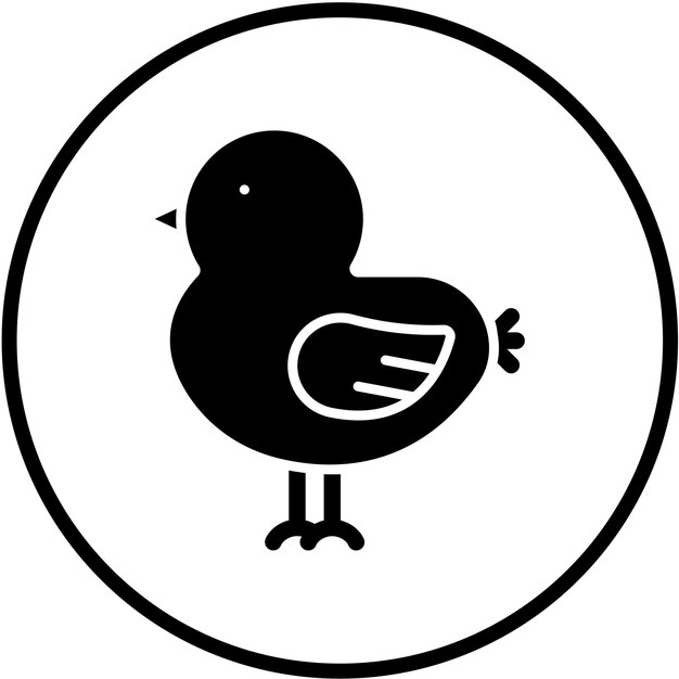 Diseño vectorial de estilo de icono Chick