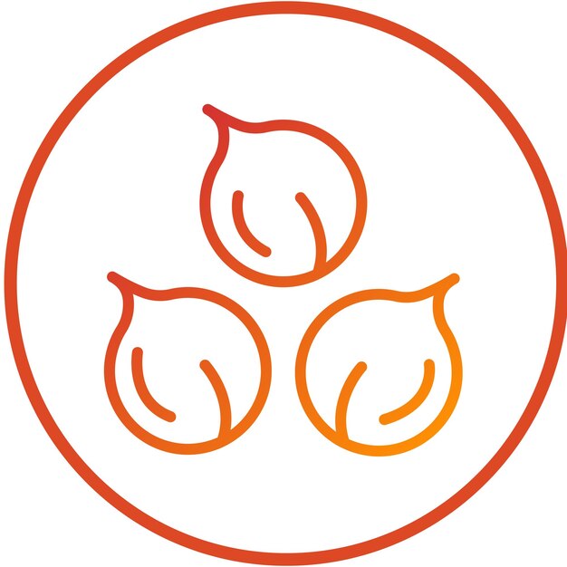 Diseño vectorial de estilo de icono de chickpea