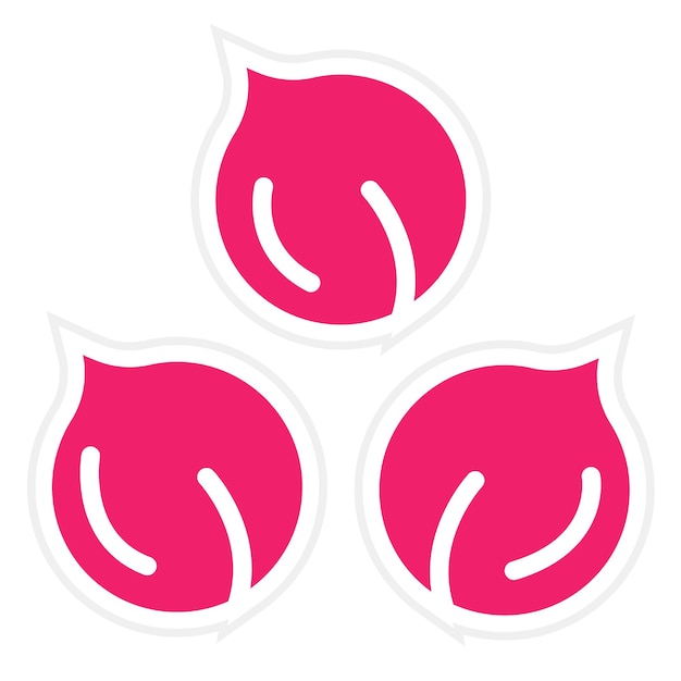 Diseño vectorial de estilo de icono de chickpea
