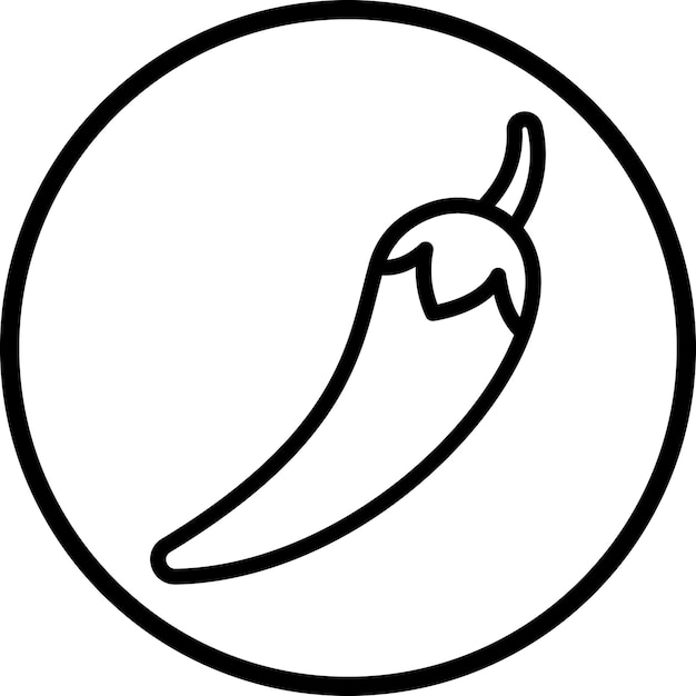 Diseño vectorial de estilo de icono de chile y pimienta