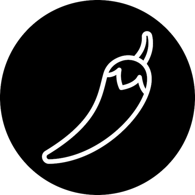 Diseño vectorial de estilo de icono de chile y pimienta