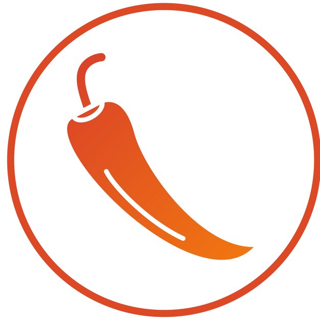 Diseño vectorial de estilo de icono de chile y pimienta