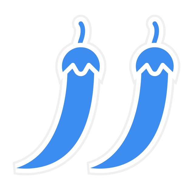 Diseño vectorial de estilo de icono de chile