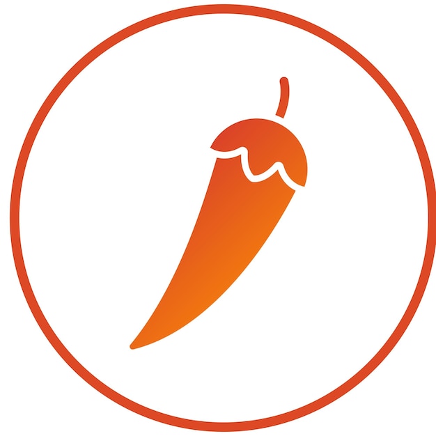 Diseño vectorial de estilo de icono de chile