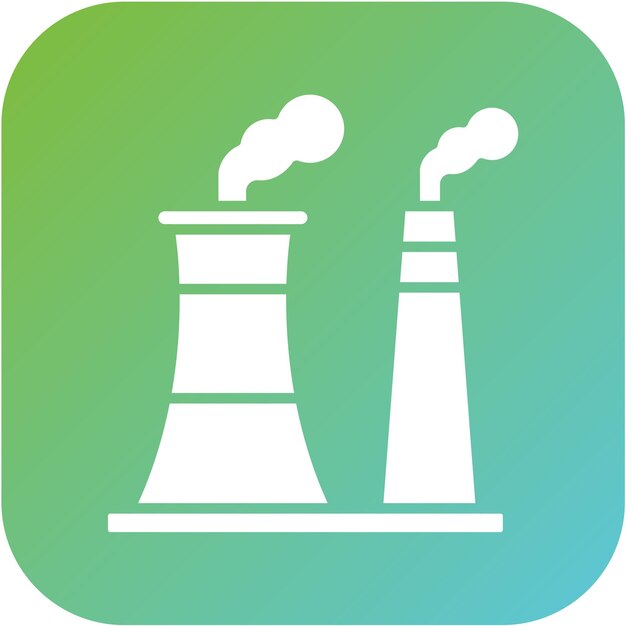 Diseño vectorial del estilo del icono de la chimenea