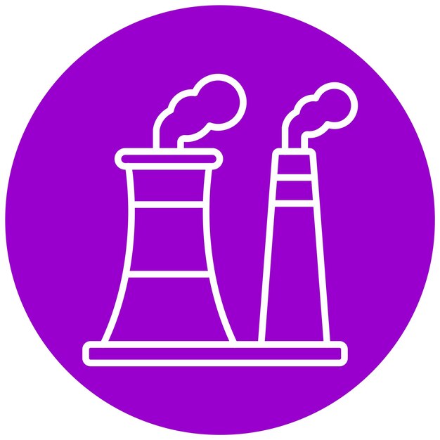 Diseño vectorial del estilo del icono de la chimenea