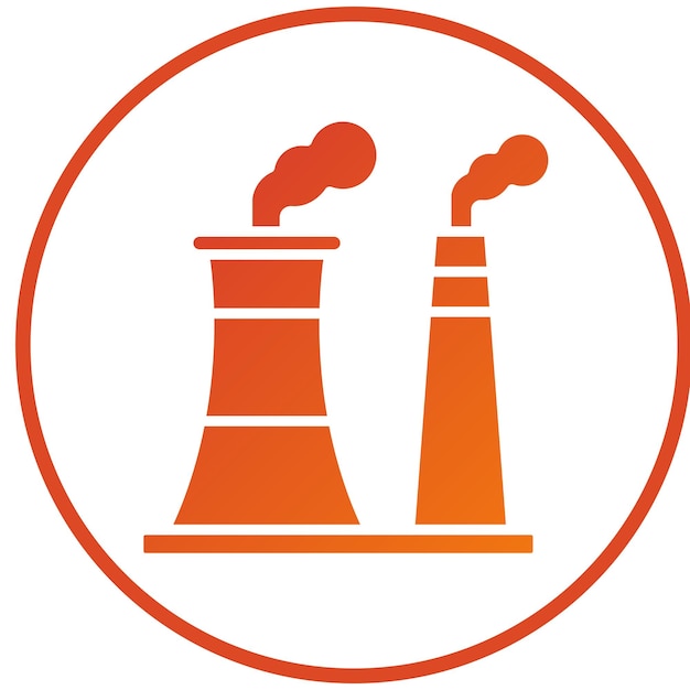 Diseño vectorial del estilo del icono de la chimenea