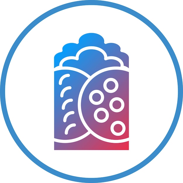 Diseño vectorial Estilo de icono de Chimichanga