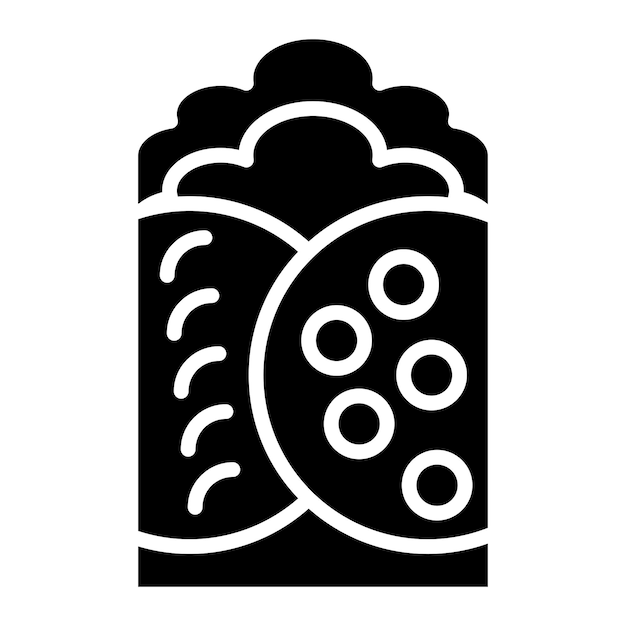 Diseño vectorial Estilo de icono de Chimichanga