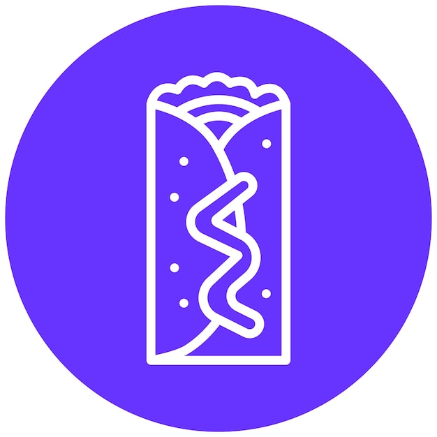 Diseño vectorial Estilo de icono de Chimichanga