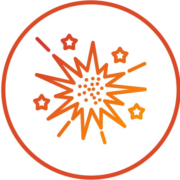 Diseño vectorial Estilo del icono de chispa