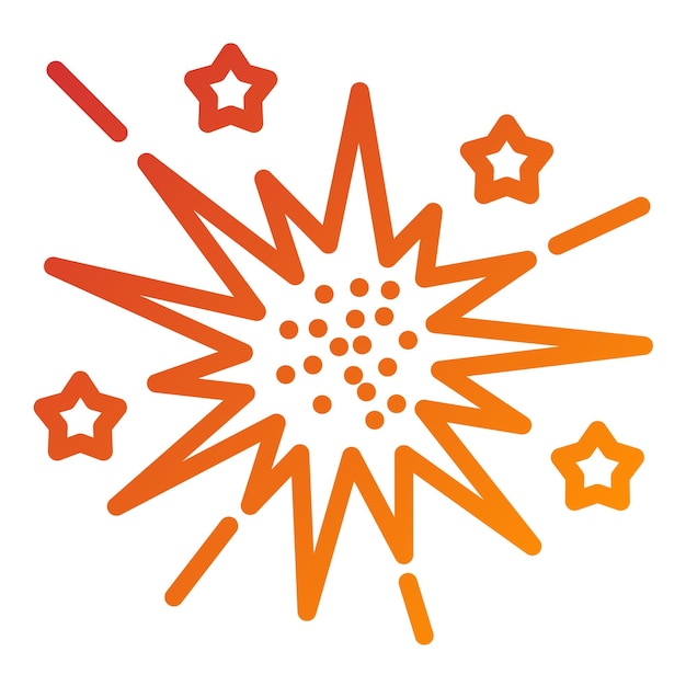 Diseño vectorial Estilo del icono de chispa