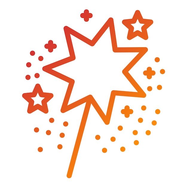Diseño vectorial Estilo del icono de las chispas