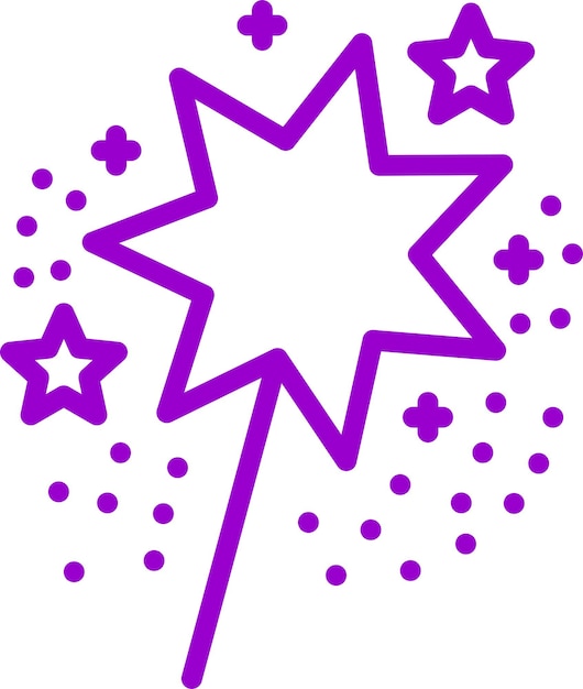 Diseño vectorial Estilo del icono de las chispas
