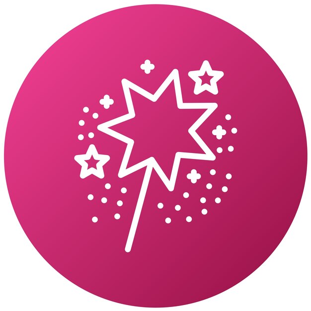 Diseño vectorial Estilo del icono de las chispas
