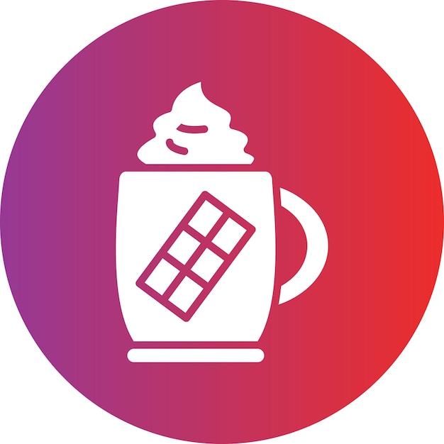 Diseño vectorial de estilo de icono de chocolate caliente