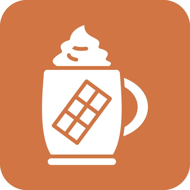 Diseño vectorial de estilo de icono de chocolate caliente