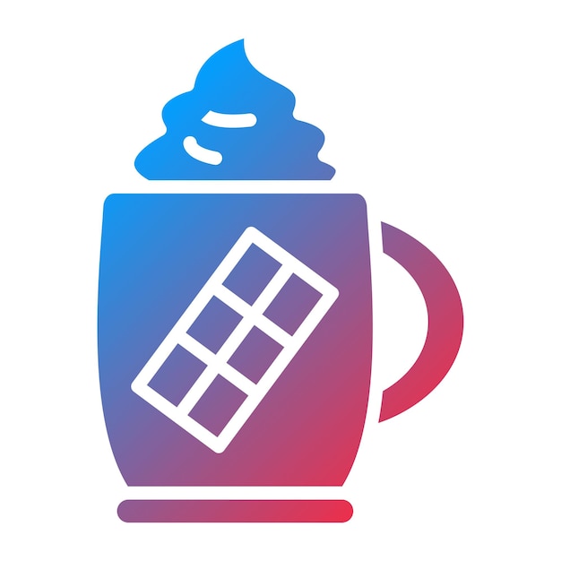 Diseño vectorial de estilo de icono de chocolate caliente