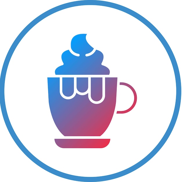 Diseño vectorial de estilo de icono de chocolate caliente