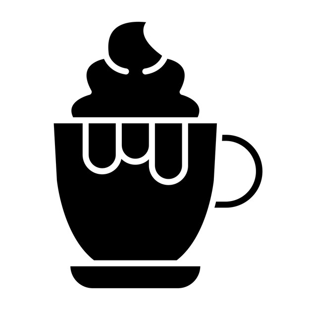 Diseño vectorial de estilo de icono de chocolate caliente