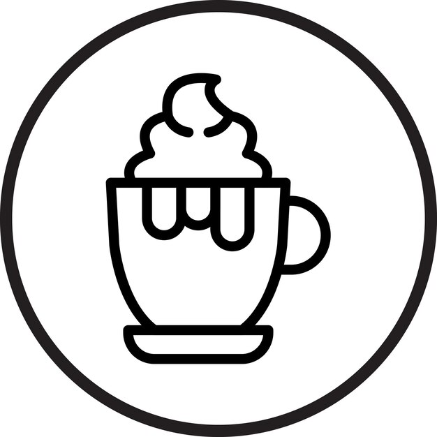 Diseño vectorial de estilo de icono de chocolate caliente