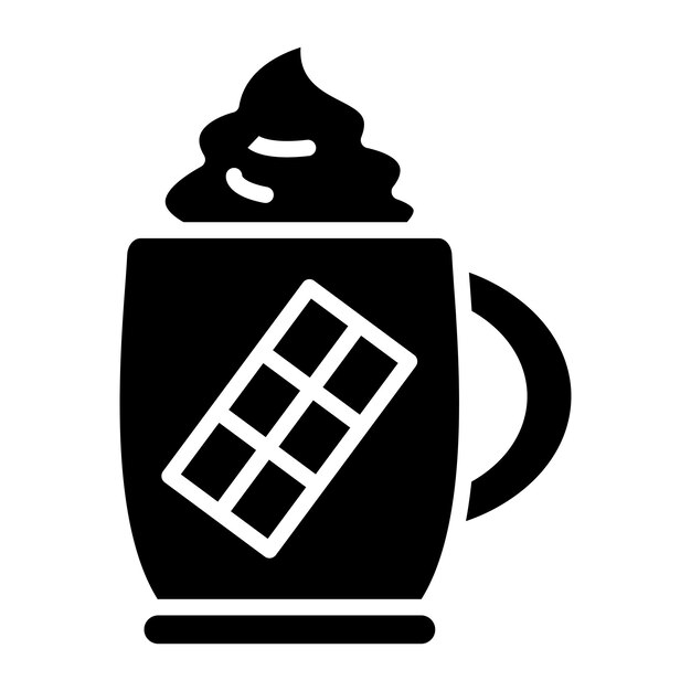 Diseño vectorial de estilo de icono de chocolate caliente