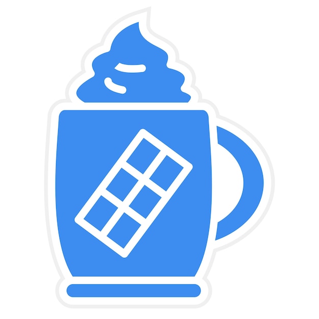 Diseño vectorial de estilo de icono de chocolate caliente