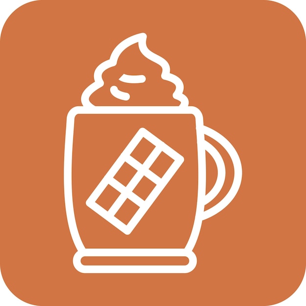 Diseño vectorial de estilo de icono de chocolate caliente