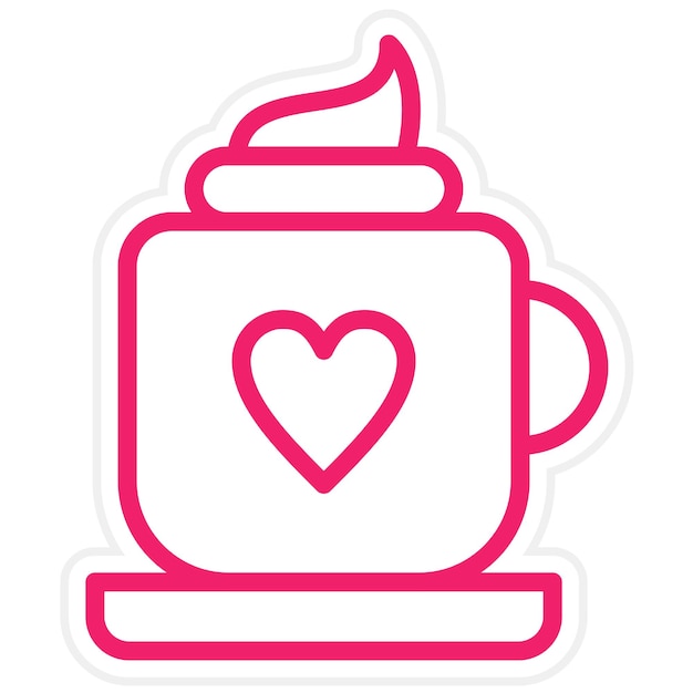 Diseño vectorial de estilo de icono de chocolate caliente