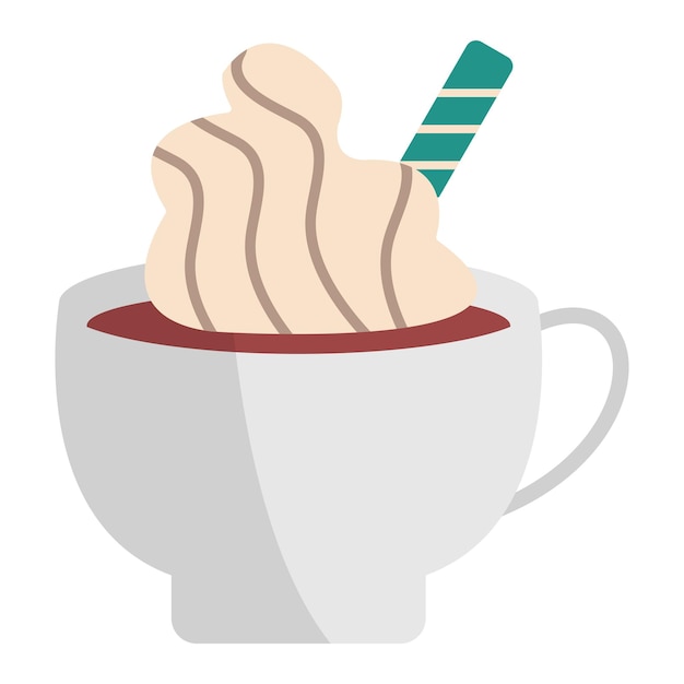 Diseño vectorial de estilo de icono de chocolate caliente
