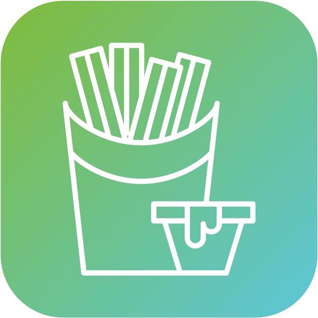 Diseño vectorial del estilo del icono de Churros