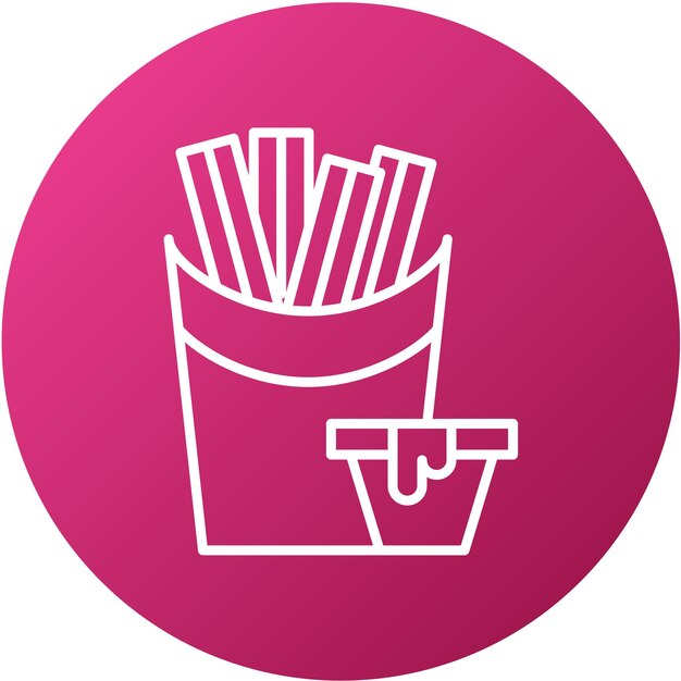 Diseño vectorial del estilo del icono de Churros