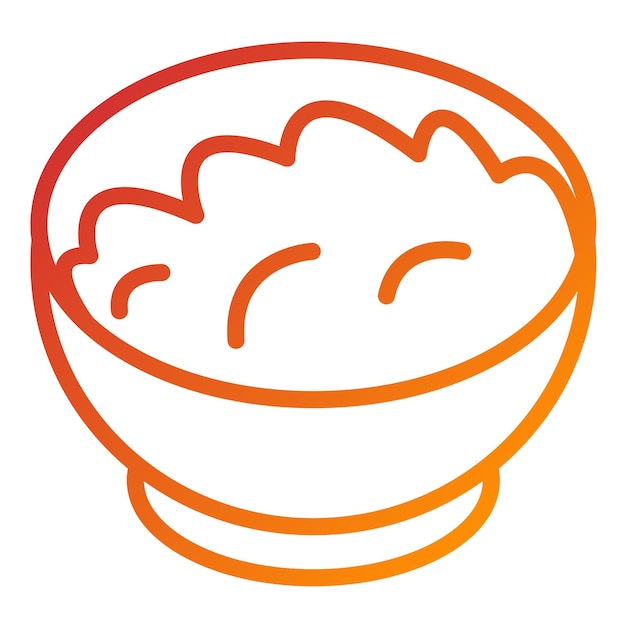 Diseño vectorial del estilo del icono de chutney de frutas
