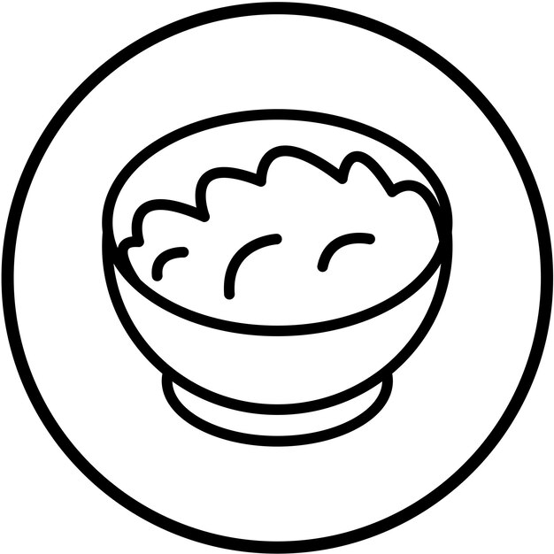 Diseño vectorial del estilo del icono de chutney de frutas