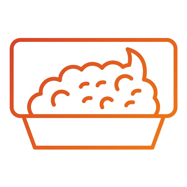 Diseño vectorial del estilo del icono de Chutney