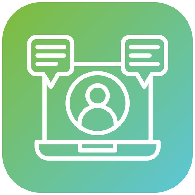 Diseño vectorial del estilo del icono de ciberacoso