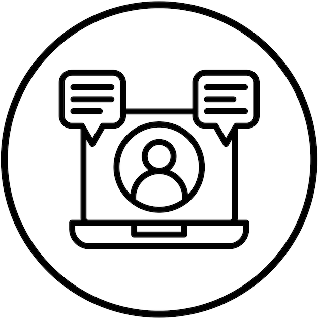 Diseño vectorial del estilo del icono de ciberacoso