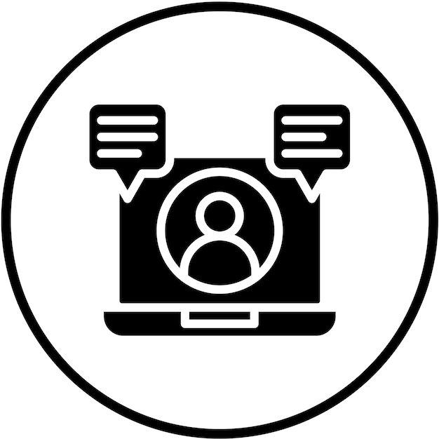 Diseño vectorial del estilo del icono de ciberacoso