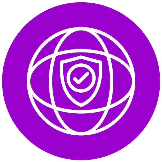 Diseño vectorial del estilo del icono de la ciberesfera