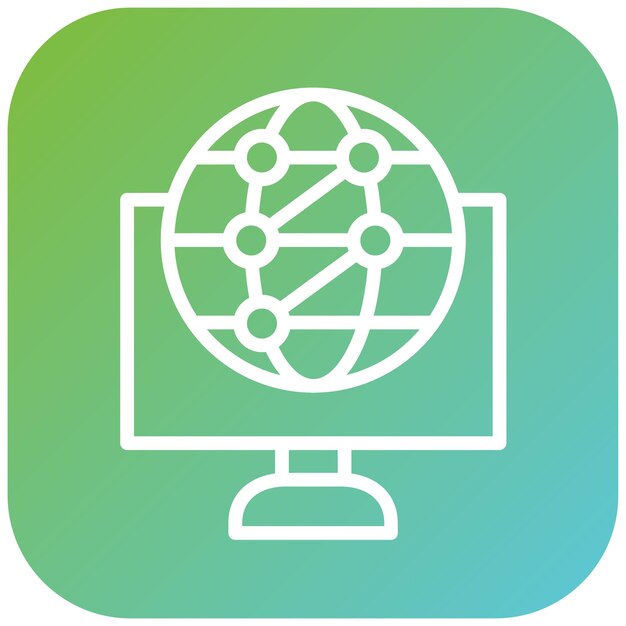 Diseño vectorial Estilo de icono del ciberespacio