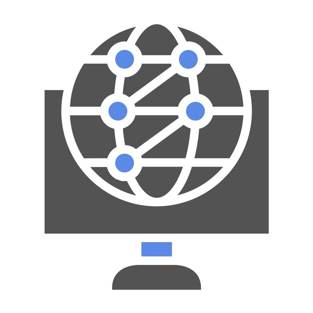 Diseño vectorial Estilo de icono del ciberespacio