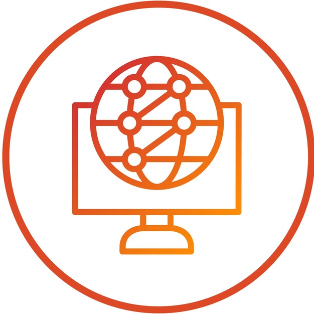 Diseño vectorial Estilo de icono del ciberespacio
