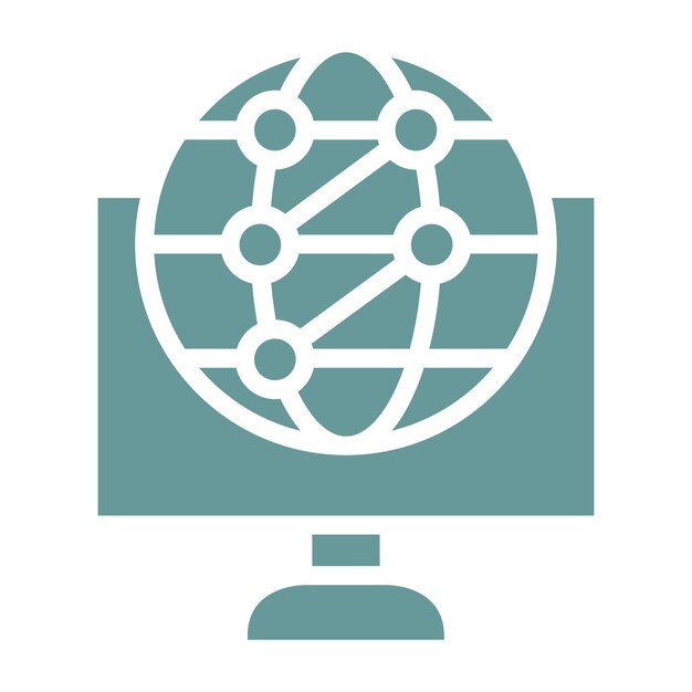 Diseño vectorial Estilo de icono del ciberespacio